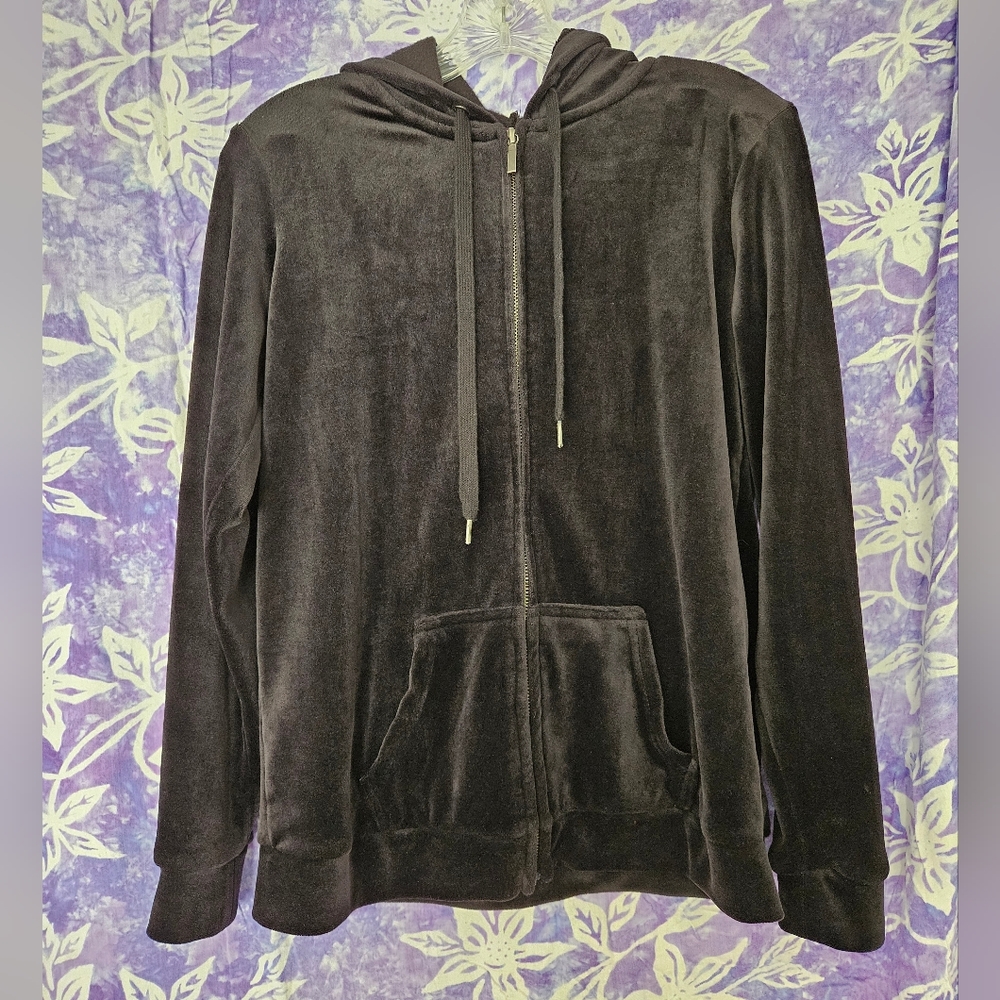 Gloria Vanderbilt Velour Hoodie